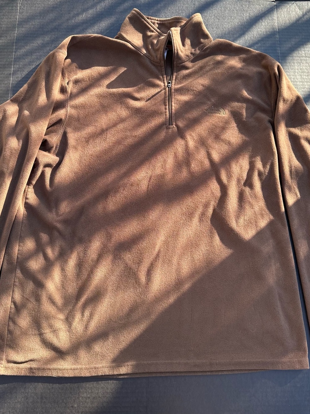 The North Face Men's Quarter Zip-Up Fleece Pullover - Brown